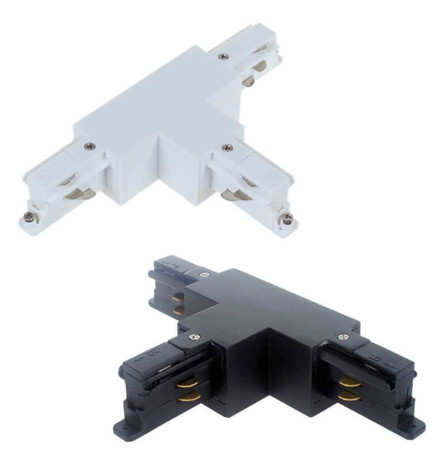 Connecteur type "T" rail triphasé DROIT