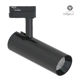 Foco LED 30W BERNA Chrome Preto para Calha Monofásico  DOB Driverless 24º