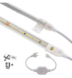 LED Strip 10W Dimmable 220V AC SMD 2835 120 LED/m Warm White IP65 - 10mm