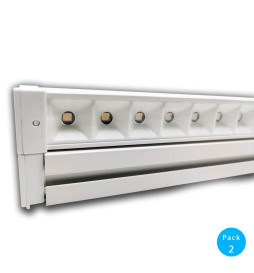 LED lineær spotlight 28W - HALLE DYNAMICS - til tekniske tage - pakke med 2 stk.