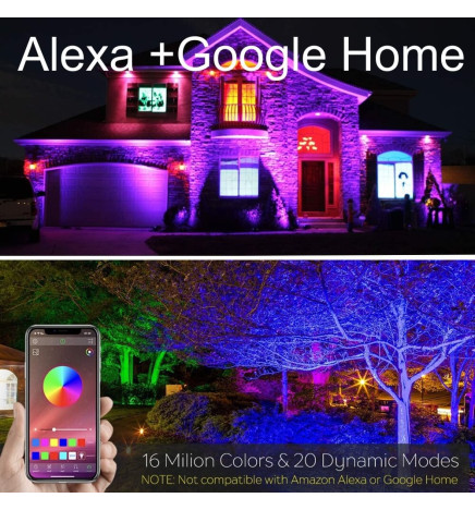 30W LED projektør - SMART Wifi RGB + CCT - dæmpbar