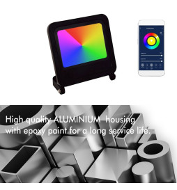 Proiettore a LED 30W - SMART Wifi RGB+CCT - Dimmerabile