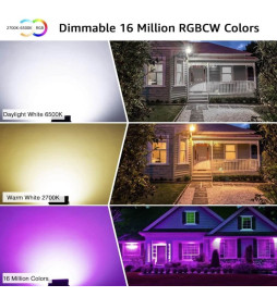 30W LED-Flutlichtstrahler - SMART Wifi RGB+CCT - Dimmbar