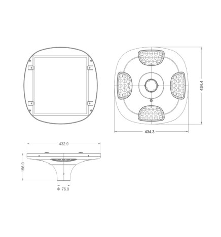 Solcelle gatelys LED 100W SUNWAY ILU10