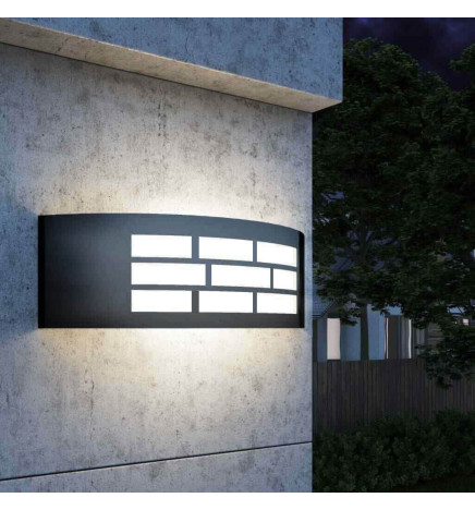 Aplique para LED E27 GOTEMBURGO GRIS Exterior