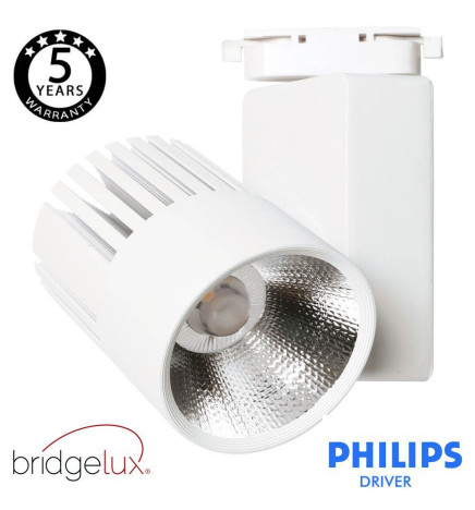 Faretto LED 40W UPPSALA Bianco BRIDGELUX Chip binario Monofase CRI +90