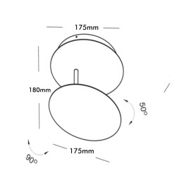 Applique LED 5W ECLISSE Bianco
