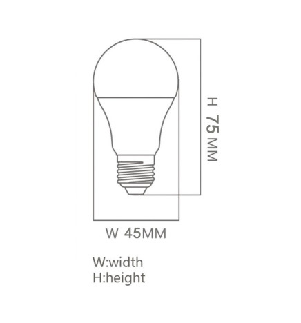 LED-lamppu - 6W - E27 G45 220º - OSRAM CHIP DURIS E 2835