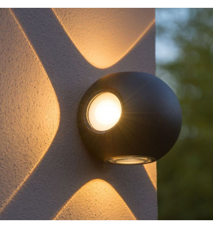 LED-Vägglampa GOTHENBURG GRÅ E27