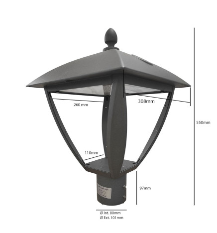 Farol LED 10W - 100W AARHUS Philips Driver Programável SMD5050 240Lm/W