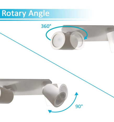 Weißes Deckenlicht für 3x GU10