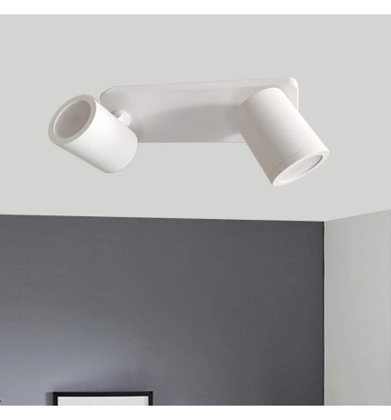 Hvidt loftlampe til 2x GU10