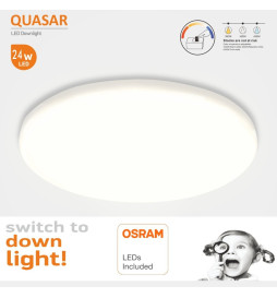 LED Downlight 24W - Frameless QUASAR - OSRAM CHIP DURIS E 2835 - CCT