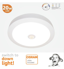 20W LED Ceiling Light Surface with Motion Detector - CCT