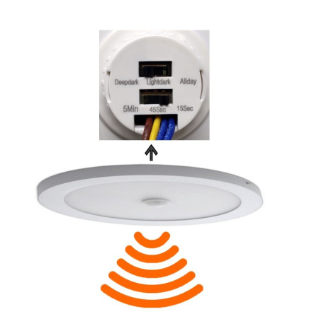 LED loftslampeoverflade 20W med bevægelsesdetektor - CCT