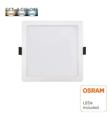 LED Downlight 15W - Fyrkantig - OSRAM CHIP DURIS E 2835 - CCT - UGR17