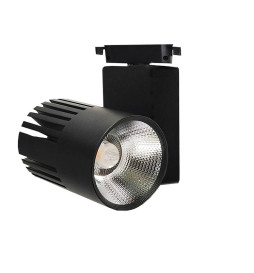 Spot LED 40W GRAZ Noir BRIDGELUX Chip rail Monophasé CRI +90