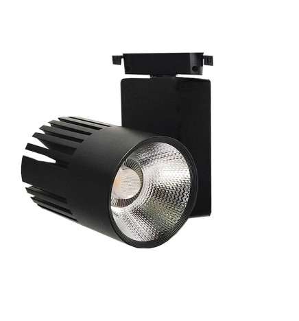 40W LED track spot GRAZ sort 1-faset BRIDGELUX Chip CRI + 92