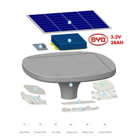 Solcell gatubelysning LED 100W SUNWAY + Höjdjusterbart bärbart stativ med hjul