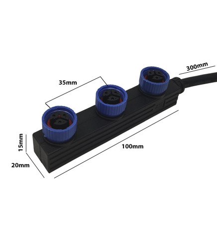 Cable Conector Estanco M15 de 30Cm - 3*0.75