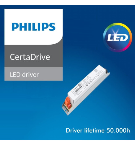 Vandtæt integreret LED-armatur 40W Philips Driver - CCT - 120cm
