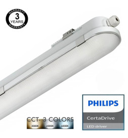 Vattentät integrerad LED-armatur 40W Philips Driver - CCT - 120cm