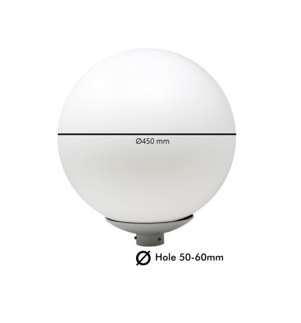 Globe Streetlamp for E27 LED Lamp
