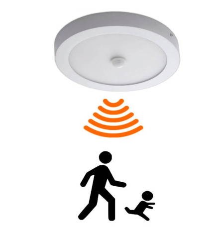 Plafón LED Superficie circular 20W con Detector de  Movimiento - CCT