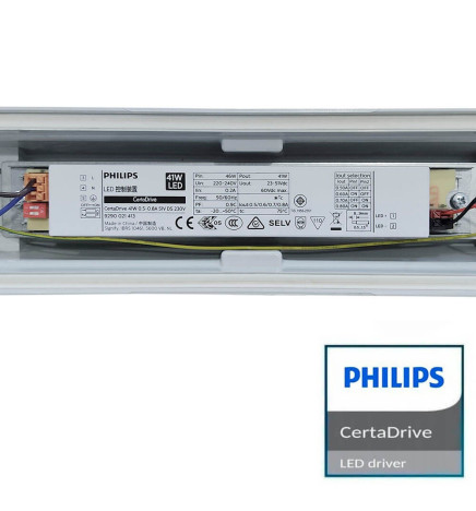 LED Feuchtraumleuchte Integrierten 40W Philips Driver - CCT - 120cm