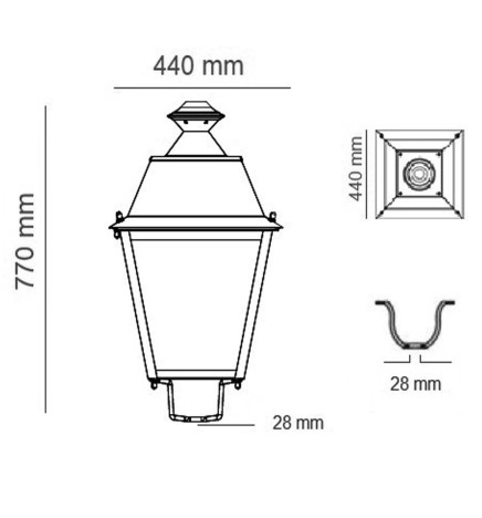 LED-Katuvalo Villa Alumiininen 40W-50W-65W-100W