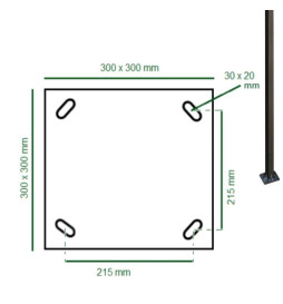 Apparecchio LED Urbano Wanda 50W - 4 metri