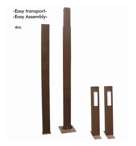 Farol LED 100W RUTH - 4 metros - 6 metros