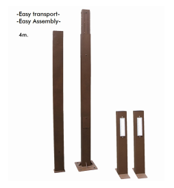 LED-gatubelysning 100W HELGA - 4 meter - 6 meter