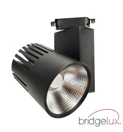 LED Strahler 40W GRAZ  Schwarz BRIDGELUX Chip 1-Phasen Schienensystem CRI +90
