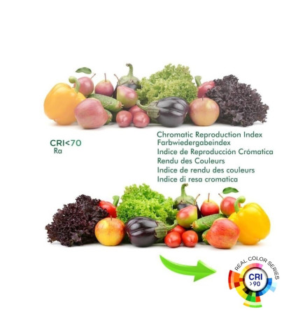 Foco LED 40W GRAZ Negro BRIDGELUX Chip Carril TRIFASICO CRI +90