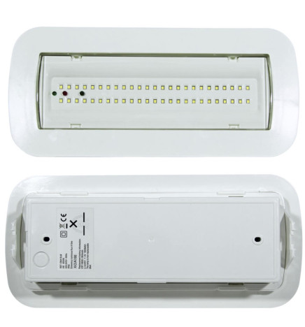LED nødlys 4W + loftsæt + permanent lysalternativ - IP65