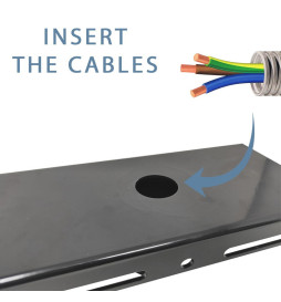 Støtte for 1 eller 2 spotlights for kolonne for offentlig belysning