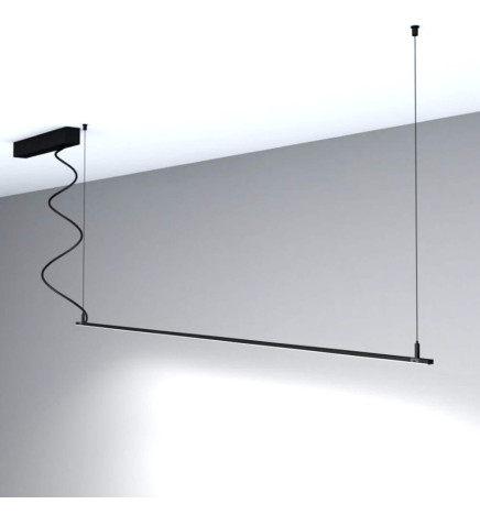Lâmpada linear Pendente - MILANO SLIM PRETO - 0,5m - 1m - 1,5m - 2m - IP54