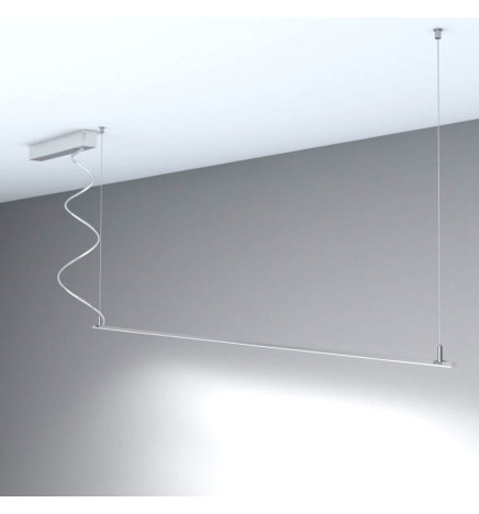 Lampada lineare Sospensione - MILANO SLIM ARGENTO - 0.5m - 1m - 1.5m - 2m - IP20