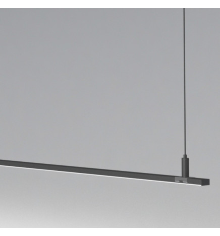 Linearlampe Pendelleuchte - MILANO SLIM SCHWARZ - 0,5 m - 1 m - 1,5 m - 2 m - IP54