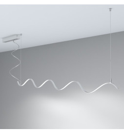 Linjär lampa - hängande - MILANO SLIM SILVER CURVES - 0,5 m - 1 m - 1,5 m - 2 m - IP20