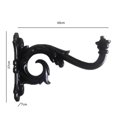 Stöd för LED-gatlykta Barroca-aluminium. 56 cm