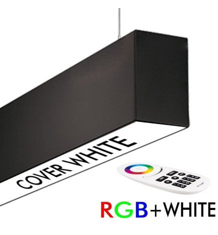 Linearlampe Pendelleuchte LED RGB+WITE  - MÜNCHEN SLIM SCHWARZ - 0,5m - 1m - 1,5m - 2m - IP54