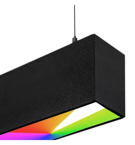 Lineær lampe LED RGB+WITE  - anheng - MÜNCHEN SLIM SVART - 0,5m - 1m - 1,5m - 2m - IP54
