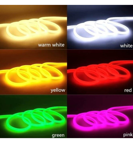 Neón LED CIRCULAR Flexible 220V Bobina 25m 16mm - 9,6W/m - Rosa