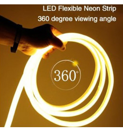 Cirkulær neon fleksibel LED 220V 25m 16mm - 9.6W / m - Orange