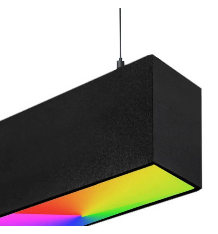 Lámpara Lineal Colgante LED RGB - MUNICH SLIM NEGRO - 0.5m - 1m - 1,5m - 2m - IP54
