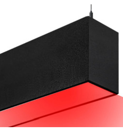 Lâmpada linear Pendente LED RGB - MUNIQUE SLIM  PRETO - 0,5m - 1m - 1,5m - 2m - IP54