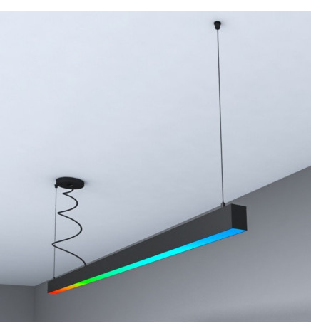 Lámpara Lineal Colgante LED RGB - MUNICH SLIM NEGRO - 0.5m - 1m - 1,5m - 2m - IP54