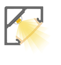 Barra linear de LED - Superfície - TEXAS PRATA - 0,5m - 1m - 1,5m - 2m